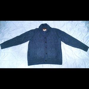 Like new Joseph Abboud Mens large blue cardigan.
